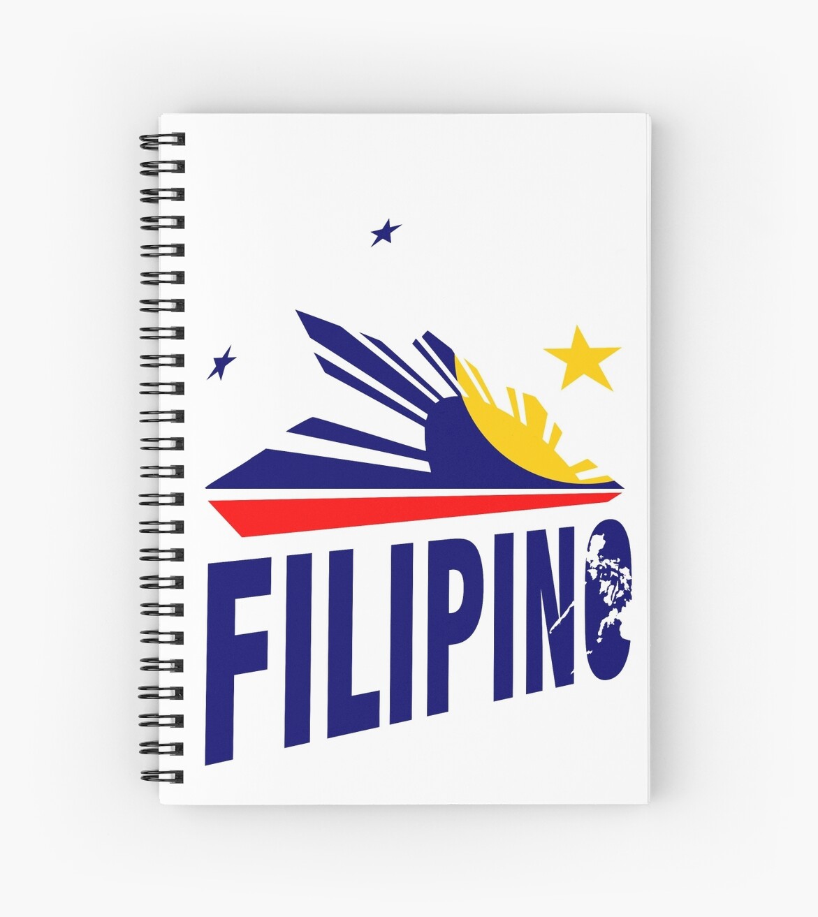 "Filipino Stars and Sun Design" Spiral Notebooks by Eli Avellanoza