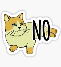 Pegatina NO - Gato feminista