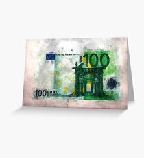 100 euro impressionism painting Greeting Card