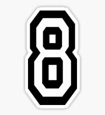 8, EIGHT, TEAM SPORTS, NUMBER 8, eighth, competition Sticker