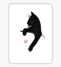 cat is waiting Sticker