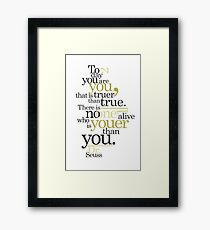 Dr. Seuss Quote Framed Print