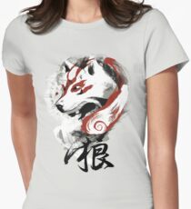 Wolf Tailliertes T-Shirt für Frauen