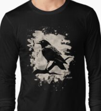 Camiseta de manga larga Crow bleached (creme white)