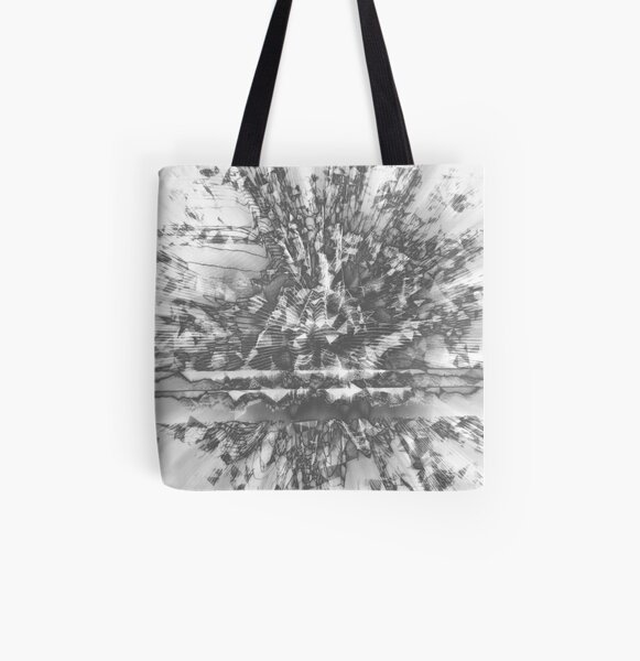 0126 Silver All Over Print Tote Bag