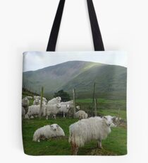 Welsh sheep in the foothills of Snowdon. Tote Bag