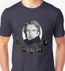 The Many Faces of Alan Rickman Unisex T-Shirt