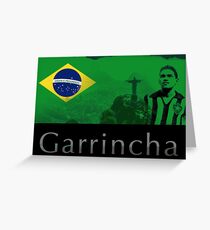 Brazilian soccer player Garrincha Greeting Card