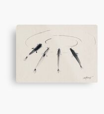 Sumi-e Fish Metal Print