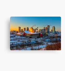 Calgary in the Cold Canvas Print