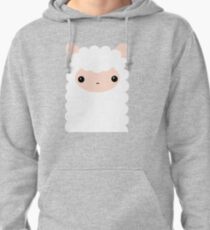 cute moustache llama Pullover Hoodie