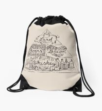 The Four Basic Food Groups Drawstring Bag