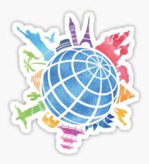 Pegatina Puntos de referencia alrededor del mundo