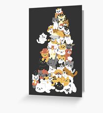cat pile Greeting Card