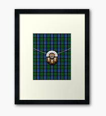 Clan Morrison Tartan And Sporran Framed Print