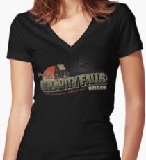 Greetings from GF Women's Fitted V-Neck T-Shirt