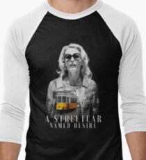 Gillian Anderson - A Streetcar Named Desire Men's Baseball ¾ T-Shirt