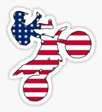 American flag dirt bike Sticker