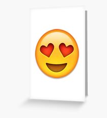 Herz Augen Emoji Grußkarte