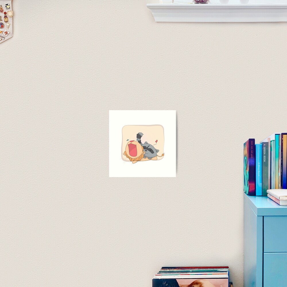 Raccoon Always Wins Art Print