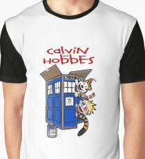 calvin and hobbes police box Graphic T-Shirt