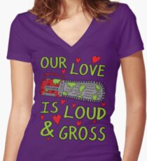 Loud Gross Love Women's Fitted V-Neck T-Shirt