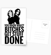 Amy Poehler & Tina Fey - "Bitches Get Stuff Done" Postcards