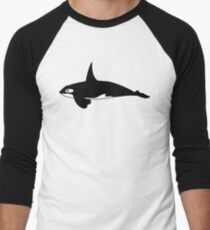 Cute orca Men's Baseball ¾ T-Shirt