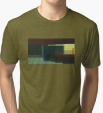 Hopper: Nighthawks (computer-generated abstract version) Tri-blend T-Shirt