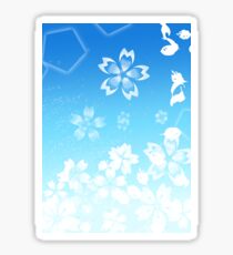 Blue Cherry Blossom Sticker