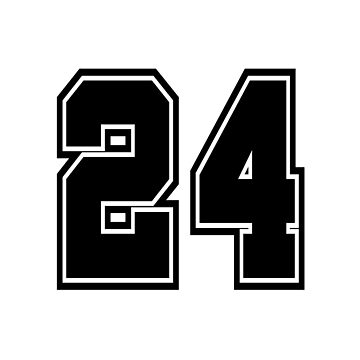 24 number number football Sticker by GeogDesigns