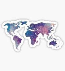 geometric watercolor continent Sticker