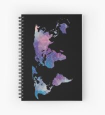 geometric watercolor continent Spiral Notebook
