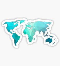 geometric continents Sticker