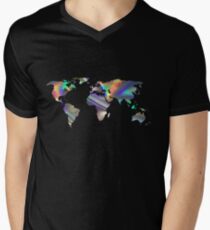 holographic continents Men's V-Neck T-Shirt