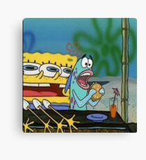 Spongebob funny Canvas Print