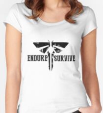 Der letzte von uns "ertrage und überlebe" Firefly Emblem Tailliertes Rundhals-Shirt