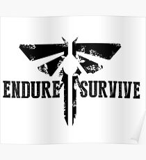 The Last of Us "Endure and Survive" Firefly Emblem Poster