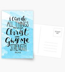 I Can Do All Things Through Christ Who Gives Me Strength Postcards