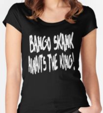Bango Skank Awaits The King (white variant) Women's Fitted Scoop T-Shirt