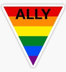 LGBT Ally Rainbow Triangle Sticker