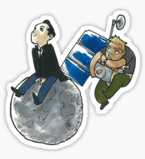 Moon and Satellite MorMor Sticker