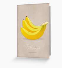 Banana (taupe) - Natural History Fruits Greeting Card