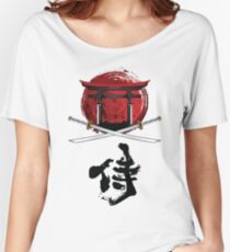 Samurai Katana Tori gate Kanji Women's Relaxed Fit T-Shirt
