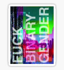 Fuck Binary Gender -- Translucent Text Sticker