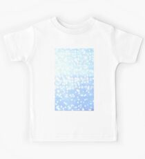 Blue fairy lights sparkly snow bokeh Kids Tee