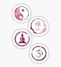 Buddhistisches Meditations-Aufkleber-Paket Sticker