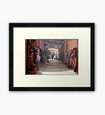marrakech street life Framed Print