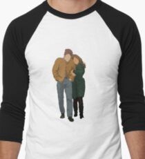 Minimalist Freewheelin' Bob Dylan Men's Baseball ¾ T-Shirt