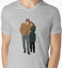 Minimalist Freewheelin' Bob Dylan Men's V-Neck T-Shirt
